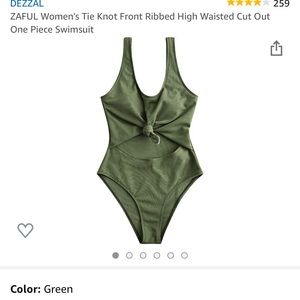 NWOT ZAFUL Women's Tie Knot One Piece Swimsuit
